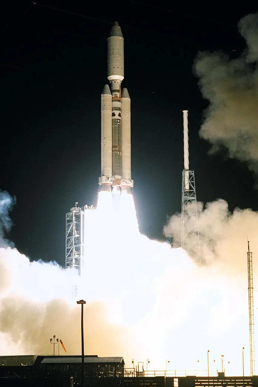 Cassini carried the European Huygens probe piggyback for seven years, then released it to parachute onto Titan. The orbiter itself would spend thirteen years circling Saturn, threading between the moons and, at the end, between the planet and its rings.