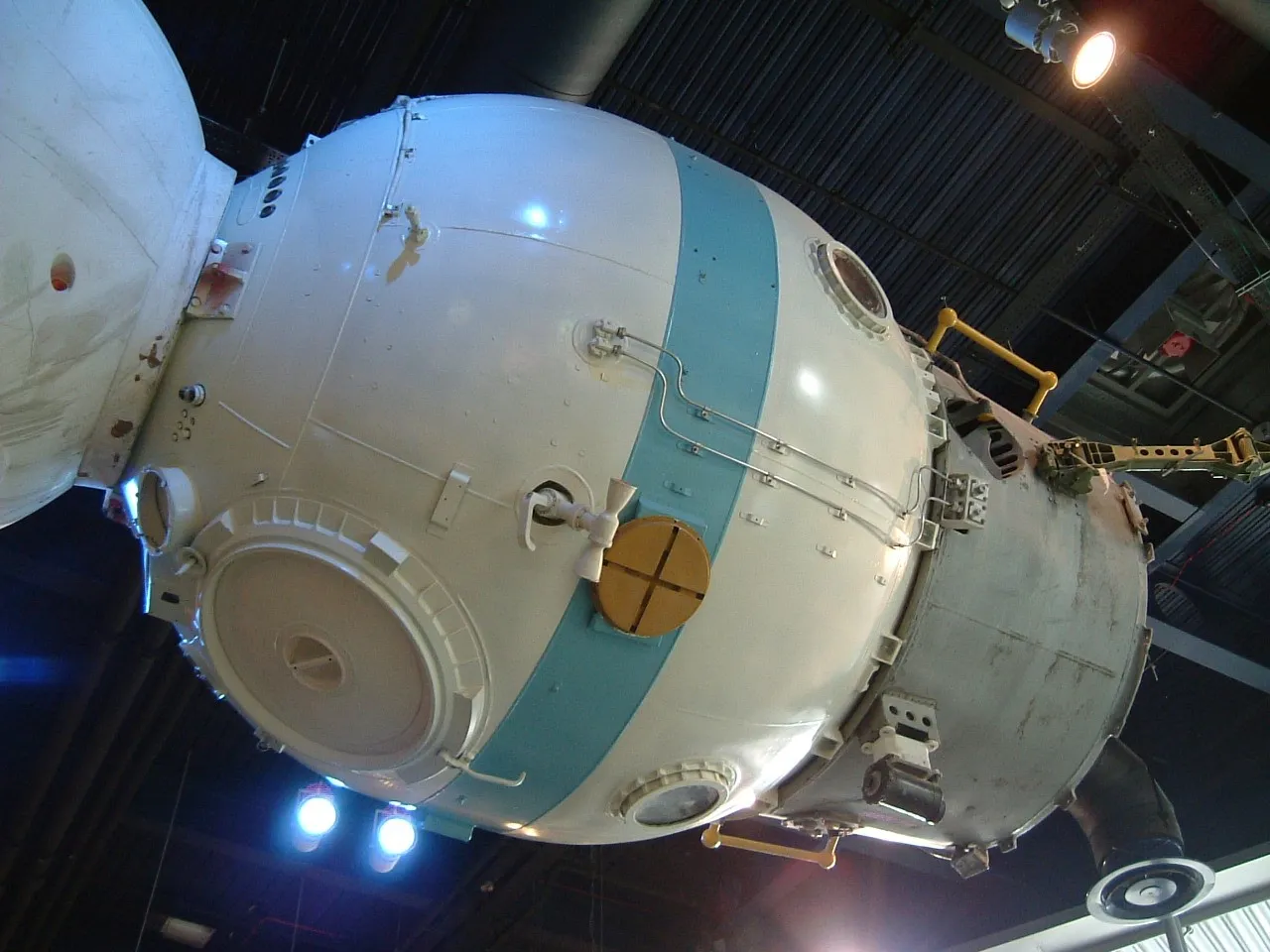 Soyuz in orbit. Rushed into flight before it was ready, the design would take years and two fatal accidents to make safe — and then it never stopped flying.
